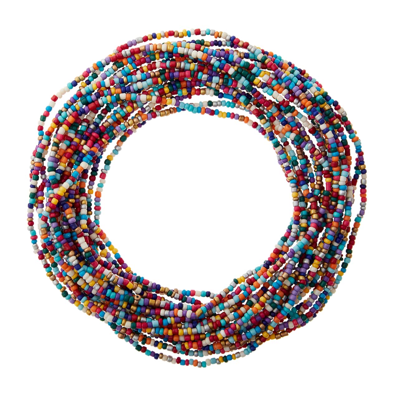 Multicolor Glass Seed Beads, 12/0 by Bead Landing™